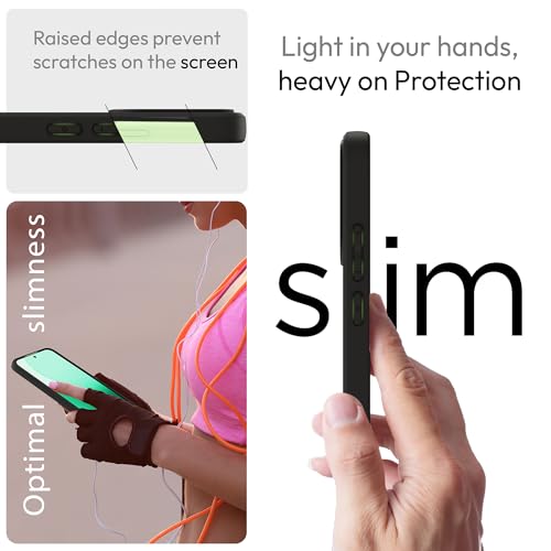 Image of KAPAVER Hybrid Clear Back Cover Case for Oppo Reno 14 | Protective Shockproof Cleare Hard PC Soft Flexible Black TPU Cover