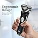 Qhot Electric Razor for Men Shaving Face Cordless Waterproof Rechargeable Battery for Man & Boy Close Shave Dry & Wet Rotary Shaver on Sensitive Skin