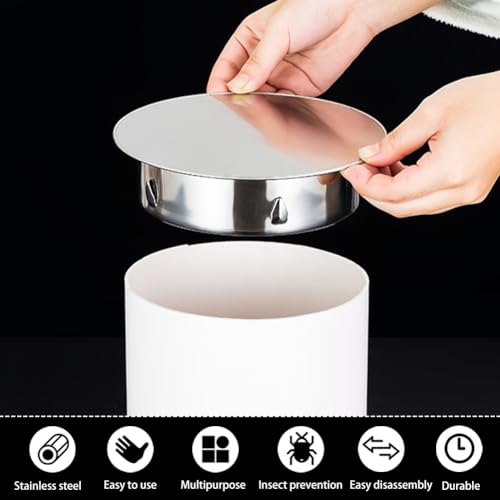 kaminlochdeckel Ofenrohr Abdeckung,120mm bis 130mm kaminrohr abdeckung Schornsteinabdeckung Edelstahl Ofenrohrkapsel Wandfutterdeckel Ofenlochdeckel,Rohre Ø 122mm,Tiefe:ca.45mm