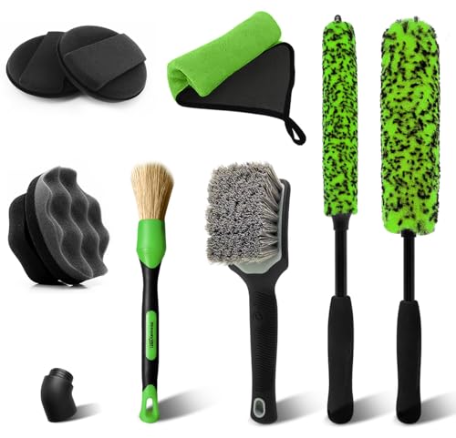 Brosses pour roues et pneus pliables à 360° pour un nettoyage complet de vos jantes
