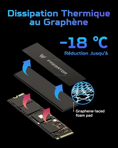 Image of Predator M.2 SSD 2TB GM7000 with DRAM cache NVMe 1.4 2280 PCIe Gen4x4 Ultra high speed (maximum read: 7400MB /s, max write: 6700MB /s) 3D NAND TLC Internal SSD Compatible with PS5 Pro - BL.9BWWR.106
