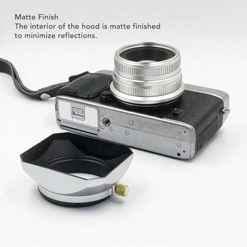 Capuchón para lente de 52 mm, capuchón retro plateado para lentes, accesorios para cámaras miniatura 2