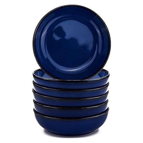 Binsakao Vintage Blue Ceramic Dessert Plates Set Cover