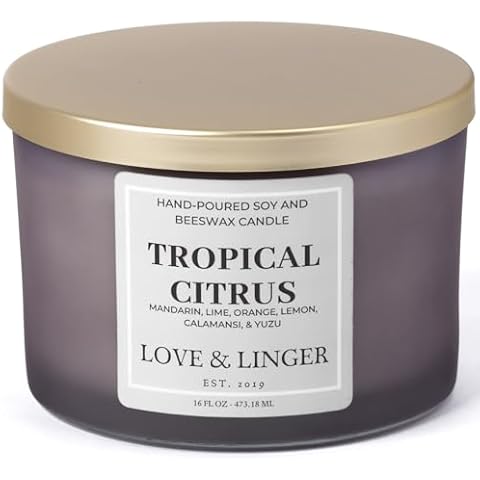 Tropical Citrus Frosted Grey Jar Cover
