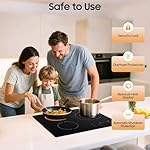 3 Burner Electric Cooktop, 2600W Portable Electric Stove Cooktop with LED Display, Built-in Ceramic Cook top with 9 Power Levels for Kitchens,Cabins,Snack Bars. - Image 2