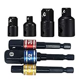 ➤【Set enthält】Steckschlüssel Adapter Nuss Set 3-teilig 1/4 Zoll 3/8 Zoll 1/2 Zoll und Stecknuss Adapter 4-tlg 1/4(F) auf 3/8 Zoll (M) - 3/8 (F) auf 1/4 Zoll (M) - 3/8 (F) auf 1/2 Zoll (M) - 1/2 (F) auf 3/8 Zoll(M)