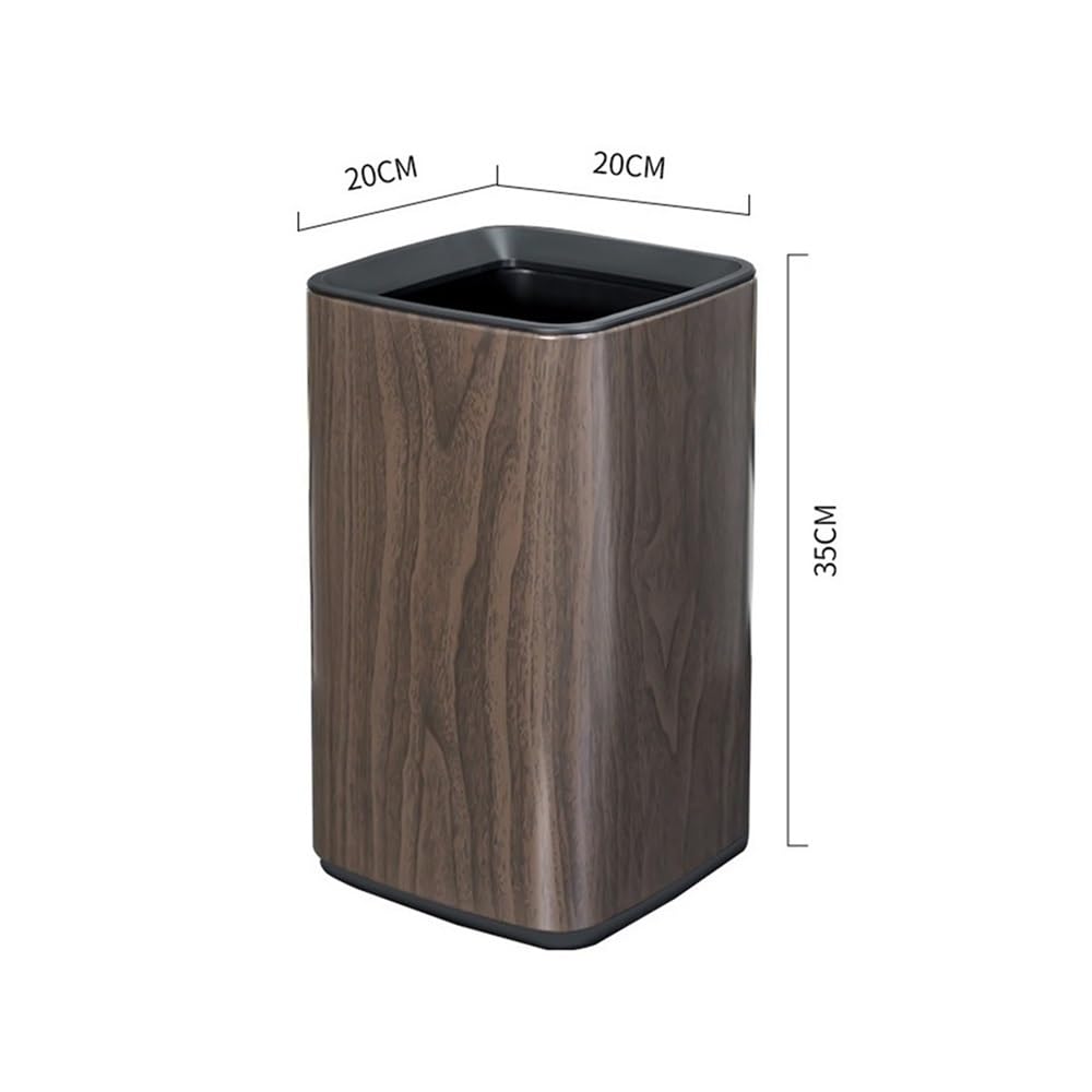 Waste Paper Basket otwarty metalowy kosz na śmieci z wyjmowanym koszem na śmieci, kwadratowy kosz na śmieci o pojemności 3,1 l, do użytku komercyjnego w salonie, biurze lub hotelu (kolor szampański