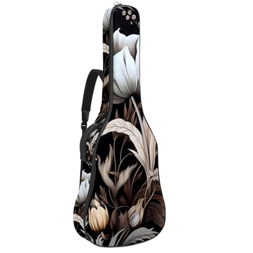 Sac pour guitare acoustique 40/41/42 pouces étanche à motif fleurs multicolore