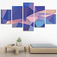 SIGNWIN 5 Panel Canvas Wall Art Modern Art Contemporary Dramatic Geometric Mixed Media Multicolor Patterns for Home Decorations Ready to Hang - 60