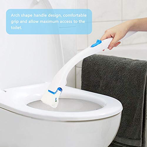 Disposable Toilet Brush, Toilet Cleaning System With Cleaning Cotton Long Handle Toilet Brush Set Washable Toilet Scrub Brush For Bathroom Deep Cleaning #TOP3