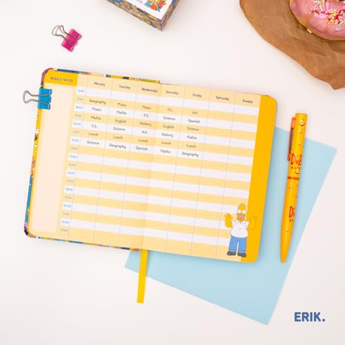 Grupo Erik Pocket Academic Diary 2025-2026 Week To View - The Simpsons Merch | A6 Diary 2026 17 Month, Weekly Academic Planner 2025-2026 Mid Year | Simpsons Gifts