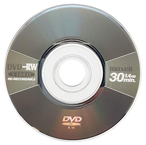 Maxell Lot de 3 Mini disques DVD-RW Vierges 8 cm Gris métallisé Cover