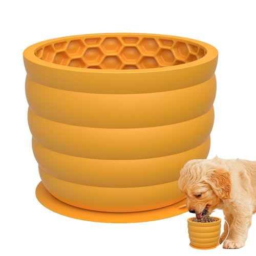 Interaktive Lick Bowl - Hundeanreicherungsschalen Mit Saugnäpfeln, Silikon -Slow -Futter -Tablett | Hunde -Leck -Spenderplatte, Unterhaltsames Essenswerkzeug Für Angstlinderung In Kleinen Mittleren Un