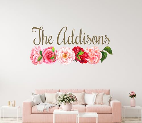 Vinilo decorativo floral personalizado 20x9 pulgadas miniatura 2
