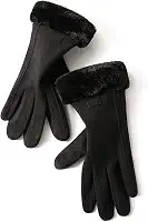 Luvas femininas para tela sens?vel ao toque, t?rmicas, neve, inverno, vento, dirigir, corrida, ciclismo