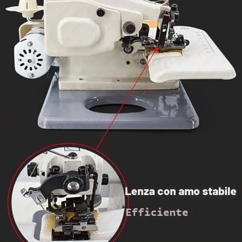 Macchina da Cucire per Orlo Invisibile, 10 Aghi, Lunghezza del Punto Regolabile, apparecchiatura Industriale elettrica a Bassa rumorosità per la Produzione di Abbigliamento e la Sartoria.