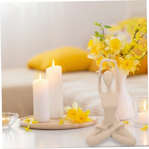 Sculpture de yoga minimaliste pour table et salon design