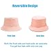 Sydbecs Bucket Hat for Women Men, Reversible Cotton Summer Sun Beach Cap Solid Color Style (Peach)