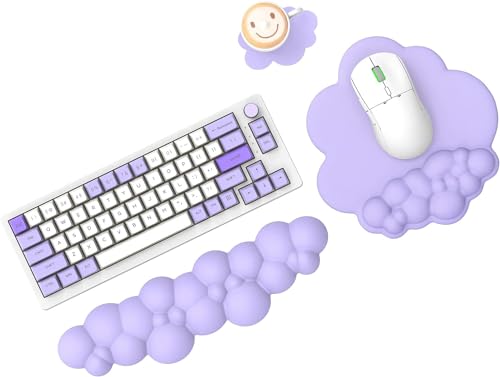 Keyboard Wrist Rest and Mouse Pad with Wrist Support, Ergonomic Gel Wrist Rest for Computer Keyboard and Mouse Pad + Coaster Set, Perfect for Home Office, Easy Typing & Pain Relief Mouse Mat