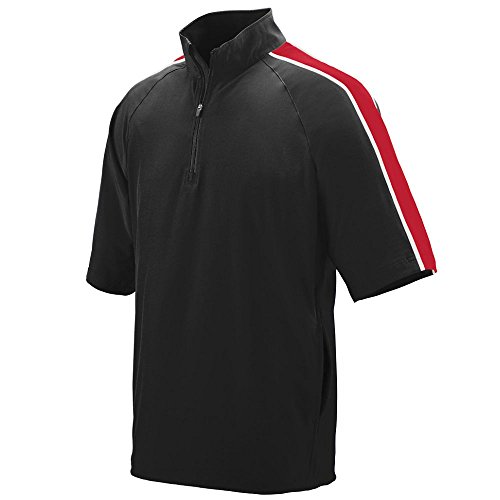 Augusta Sportswear Men's Medium Augusta Quantum Short Sleeve Pullover, Black/Red/White