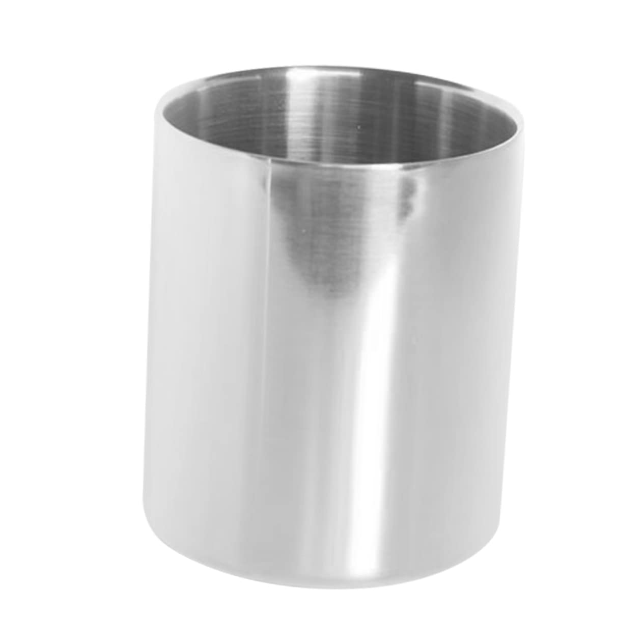 Portacandele e Portapenne in Acciaio Inossidabile da 400ml, Riutilizzabile, Infrangibile, Colore Argento Superficie Liscia per Ufficio o Casa