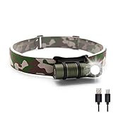 thrunite catapult v6 test USB wiederaufladbar – Enthält einen wiederaufladbaren 16340 650 mAh Akku und ein Micro-USB-Kabel, BSS H01 Stirnlampe kann überall aufgeladen werden, wie Auto-Ladegerät, Powerbank oder PC, keine Sorge um schwache Batterie im Notfall.