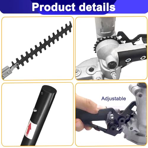 Kerlista Replacementparts Long Pole Hedge Trimmer Straight Shaft Attachment Compatible with Attachment Capable String Trimmers Polesaws and Powerheads (Black) - Thumbnail 3
