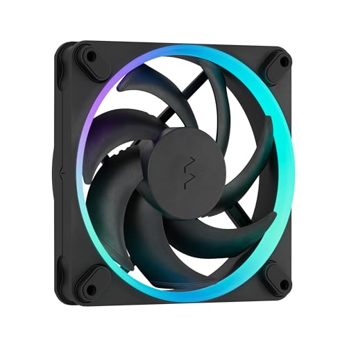 Image of Fractal Design Momentum 12 RGB - Silent PC Case Fan - 120 mm - ARGB Gen 2-16 LEDs - Liquid Crystal Polymer LCP Blades - FDB Fluid Dynamic Bearing - Cooling Performance - Powerful Airflow - Black