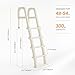 Outvita 5-Step PE Pool Ladder Above Ground, Heavy Duty Safety Deck Ladder, Anti Slip Plastic Step for Inground Swimming Pool 48in to 54in(Ivory)