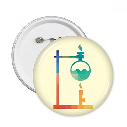 Pins badge flacon chimie ronde bouton décoration vêtements multicolore taille S 5pcs
