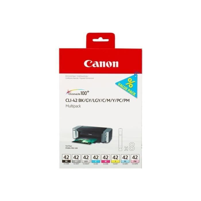 Canon CLI 42 8 original Tintenpatrone Multipack BK/GY/LGY/C/M/Y/PC/PM für Pixma Drucker PRO100 PRO100S – Bild 3