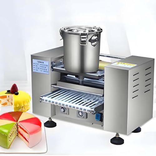 Mille Crepe Cake Making Machine, 2800W Eléctrico Automático Equipo de Repostería para Alta Eficiencia y Fácil Limpieza, 25,4 cm de diámetro