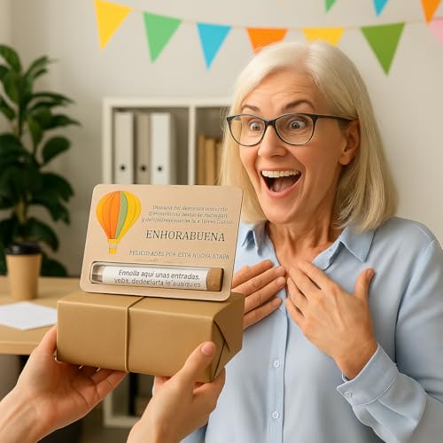 Geschenke für den Ruhestand, originelles Geschenk für Mann oder Frau, Überraschungsgeschenk mit dekorativer Platte und Gutscheinen, Happy Rente