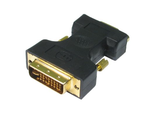 DVI (macho) a VGA (hembra) Adaptador - 24k chapado