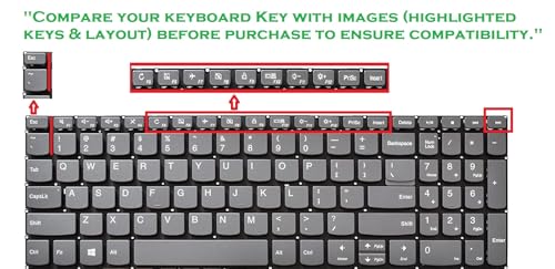 Image of Keyboard for Lenovo IdeaPad 3-15ADA05 / 3-15ARE05 / 3-15IGL05 /3-15IIL05 Laptop in Grey Colour Without ON Off Key 3-15XXX05 (Not Comaptible for 3-15XXX06 Series Laptop)
