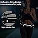 PYFK Running Belt with Water Bottles, Hydration Belt for Men and Women, Water Bottle Holder Running Pouch Water Belt, Fanny Pack Fits 7 inches Phones, Waist pack for Runner Jogging (Black Reflective)