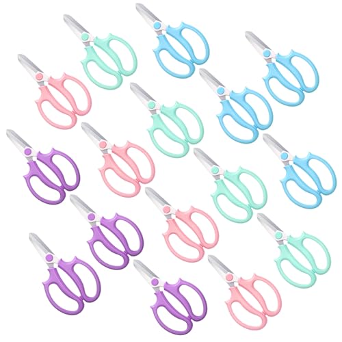 12 Pack Stainless Steel Flower Scissors Multi-Color