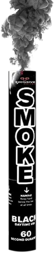 Party Ring Pull Handheld Daytime Smoke for Paintball, Weddings, Photoshoots & Special Effects (Black)