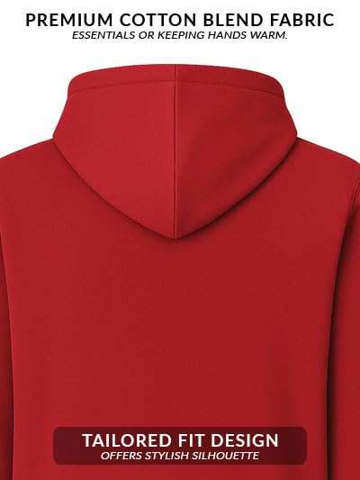 Image of ADRO Men's Regular Fit Zip-Up Hoodie for man | 320 GSM Cotton Poly Fleece Zipper Sweatshirt with Soft Fabric & Printed Hoodies