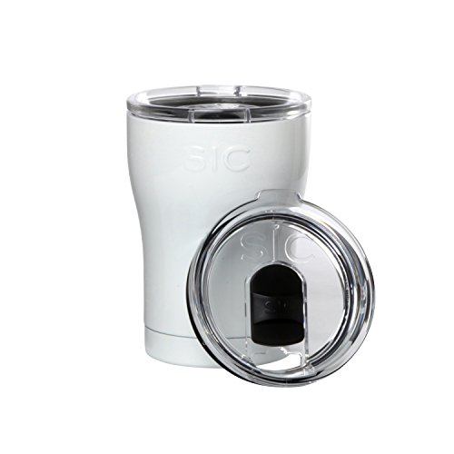 Seriously Ice Cold Sic 12Oz Insulated Travel Tumbler Mug, Premium Double Wall Stainless Steel, Leak Proof Bpa Free Lid (Ice White) #TOP1