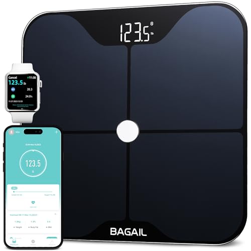 Bagail Basics Báscula De Grasa Corporal Inteligente, Color Negro Bagail Basics Báscula De Grasa Corporal Inteligente, Color Negro