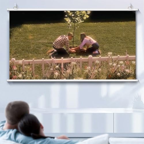 Pantalla portátil para proyector HD 4K de 60 pulgadas, formatos 16:9/4:3, sin arrugas, ligera, para montaje en pared, cine en casa, presentaciones miniatura 7