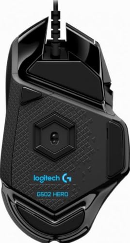 Logitech G G502 Hero Ratón Gaming con Cable Alto Rendimiento, Captor Hero 25K, 25,600 dpi, RGB, Peso Personalizable, 11 Botones Programables, Memoria Integrada, PC/Mac - Negro