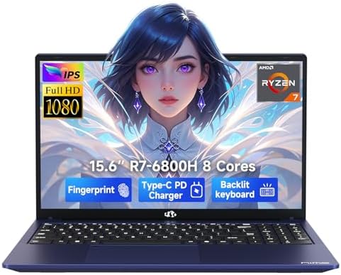NIMO 15.6" IPS FHD-Gaming-Laptop, 8 Cores AMD Ryzen 7 6800H 32GB ...