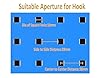 Rannb Pegboard Hooks Heavy Duty Metal Steel 3/8" Square Hole Peg Hooks Suitbale for 1.5" Spaced Pegboards Double Arm Wall Hooks for Organizing Tools in Home or Garage 8" Long - 6pcs #5