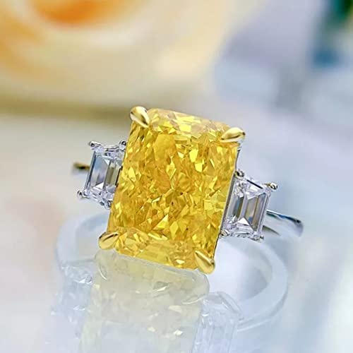 Bague d'exception S925 en carbone jaune pour une élégance intemporelle