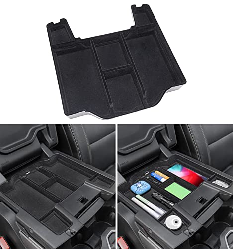 Pimcar Center Console Organizer Upgrade Flocked Liner Interior Compatible With Dodge Ram 1500 2500 3500 2019 2020 2021 2022 2023 Abs Plastic Material Shell Armrest Box Insert Tray Accessories #TOP4