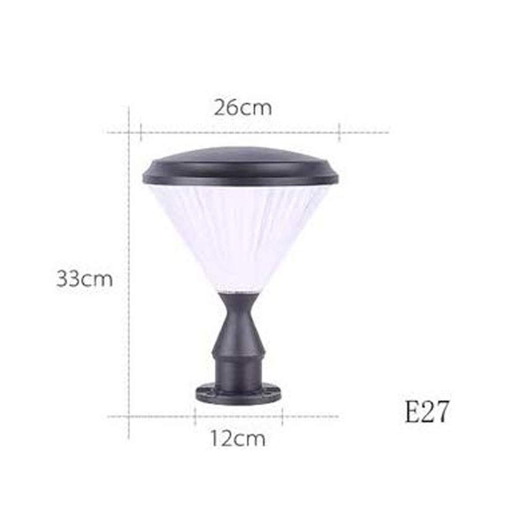 Feng Shui， Lampa ogrodowa z przezroczystym szklanym dyfuzorem Pojedyncza lampa Kolumna zewnętrzna Solarny słupek ścienny Lawn Street Hopeful