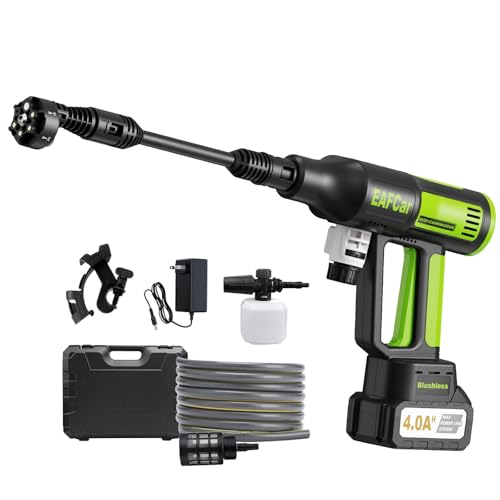 EAFCSZ Cordless Pressure Washer, Portable Power Washer for Patio & Car, 6 in 1 Portable Cordless Pressure Washers with 5M Hose for Car/Floor/Garden Cleaning & Watering
