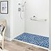 Elephantile Cobalt Blue Pebble Tiles for Shower Floor Bathroom Floor Wall Mosaic Tile [Set of 5 Sheets]
